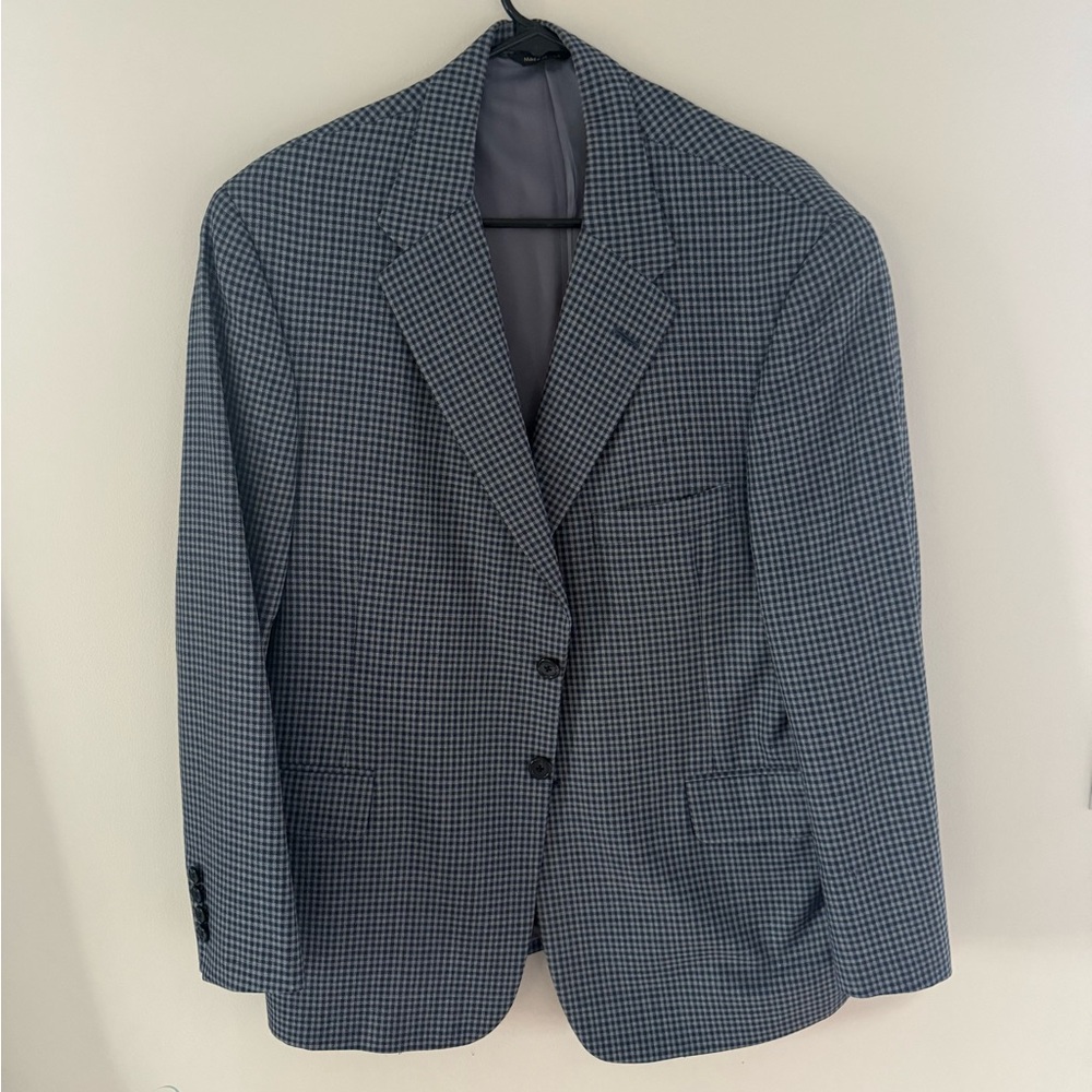 H. Freeman Hand Tailored Check Blazer – 42R – Custom Made – USA Tailored